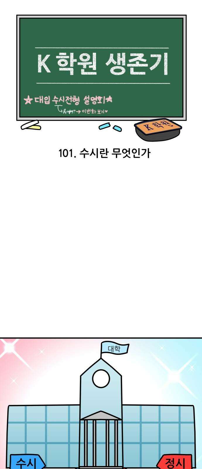 K학원 생존기 101화 - 수시란 무엇인가 4