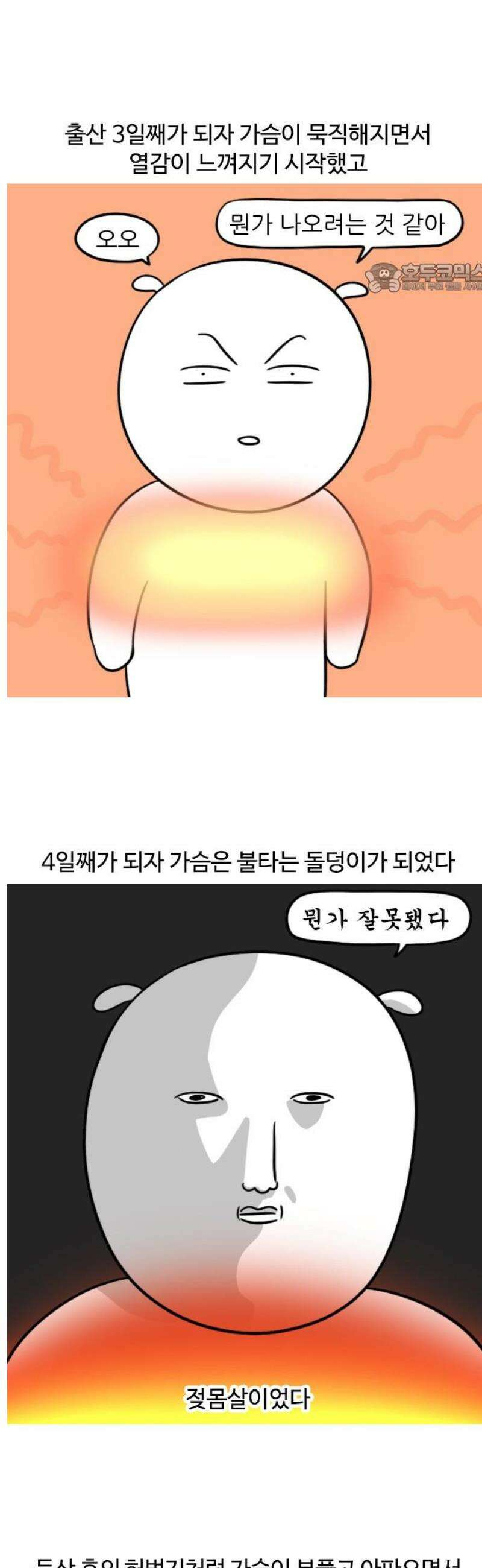 육아일기 68화 젖몸살 2
